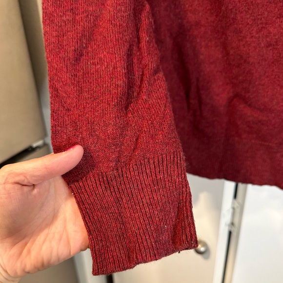 Banana Republic Men's Red Shirt Crewneck Raglan Long Sleeve Size Large - Picture 3 of 10